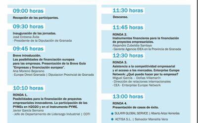 Jornadas sobre financiación europea para mejorar la competitividad de las empresas granadinas