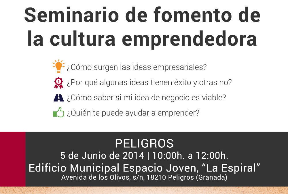 Peligros acoge un nuevo Seminario para el Fomento de la Cultura Emprendedora el 5 de junio