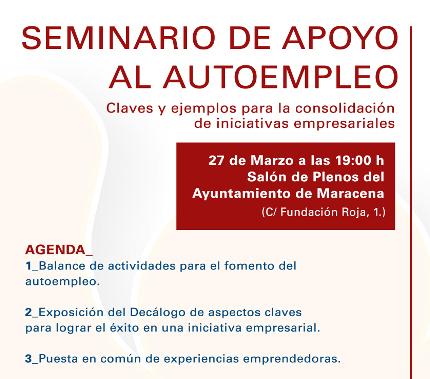 Seminario de Claves para la Consolidación Empresarial en Maracena el jueves 27 de marzo