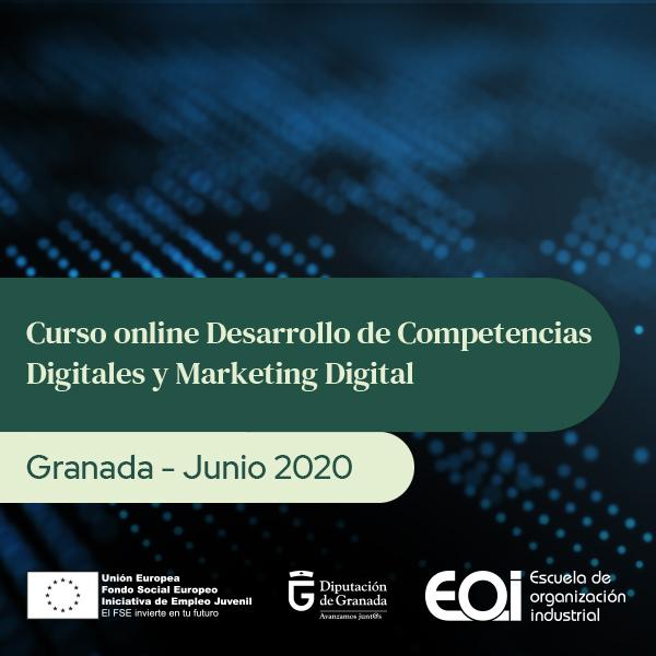 La Diputación de Granada y la EOI promueven un Curso online sobre Competencias Digitales y Marketing Digital para PYMES granadinas