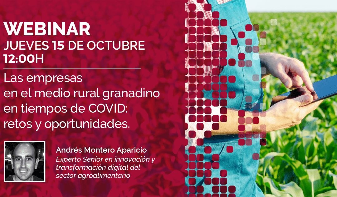 La situación de las empresas en el medio rural en tiempos de COVID, próximo webinar en Granada Empresas