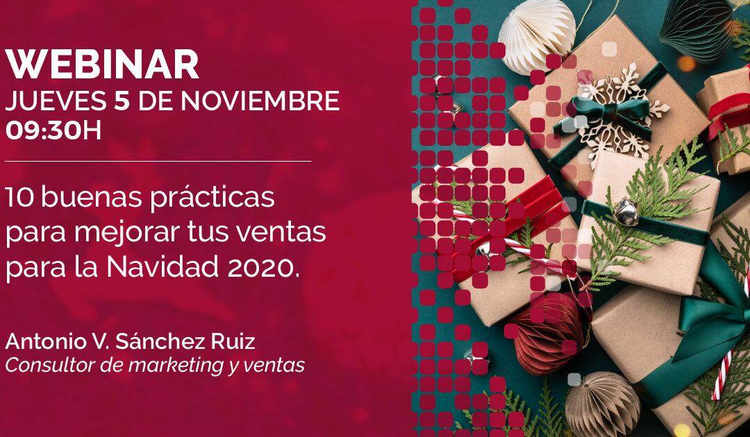 10 buenas prácticas para mejorar tus ventas para la Navidad de 2020, nuevo webinar para ayudar al pequeño comercio