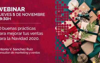 10 buenas prácticas para mejorar tus ventas para la Navidad de 2020, nuevo webinar para ayudar al pequeño comercio